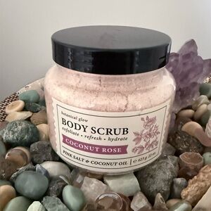 Coconut Rose Oil Pink Salt Body Scrub